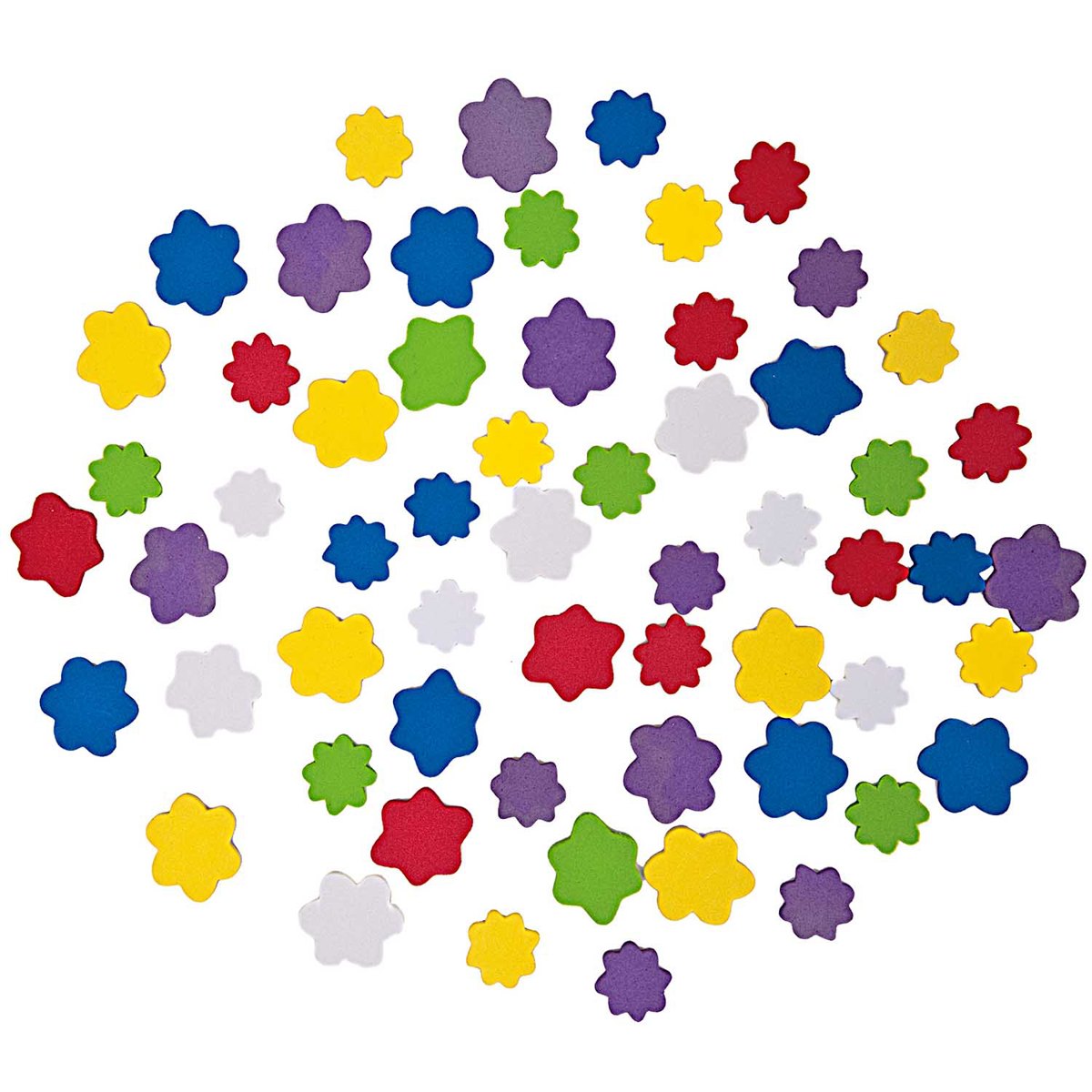 Foam rubber flowers 80 pcs